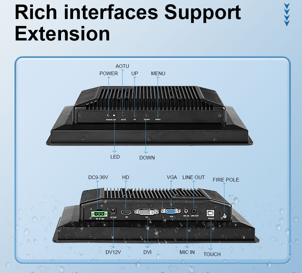 tampilan monitor industri