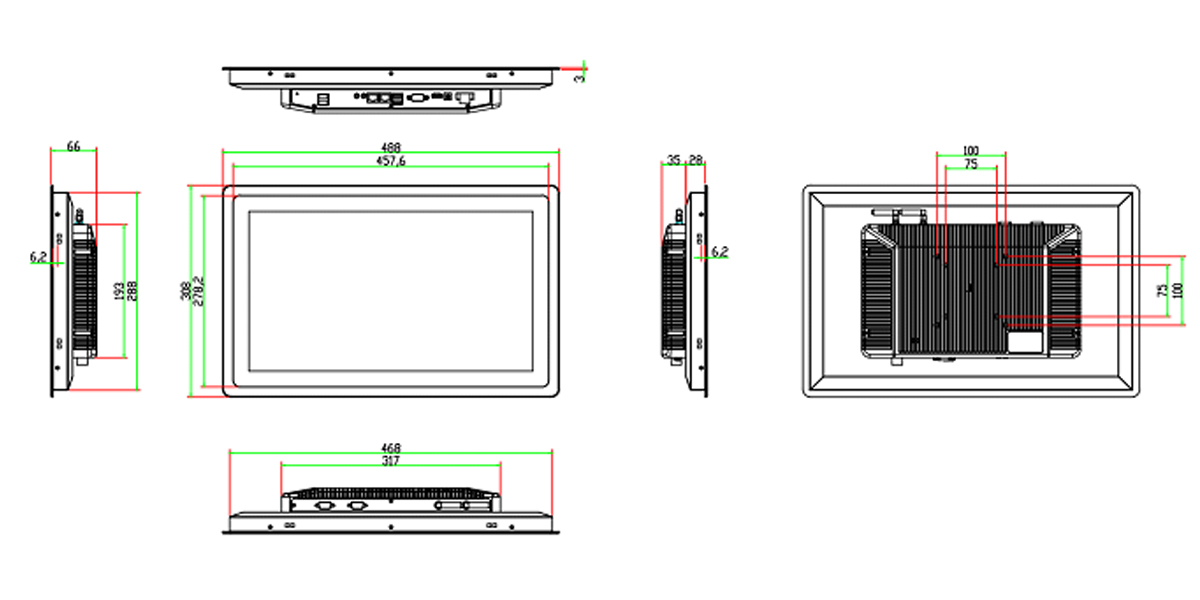 I-industrial panel pc touch screen