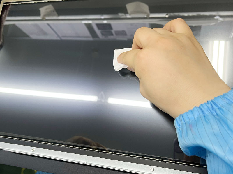 Cleaning industrial monitor