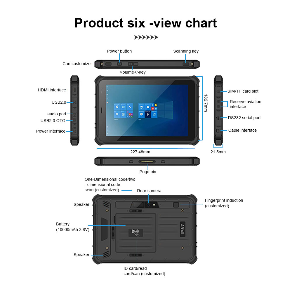 8 inch Rugged tabled Structural diagram