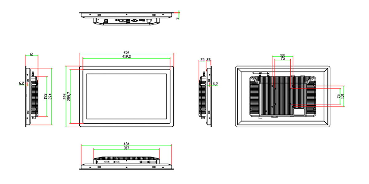 industrial pc touch screen