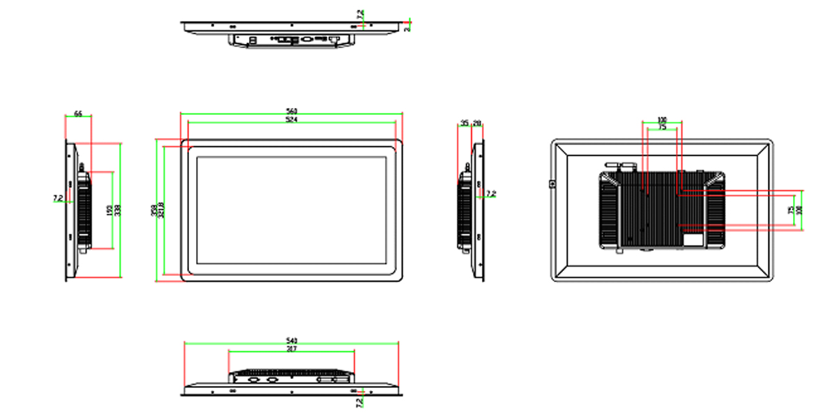 Industrial monitors touch screens