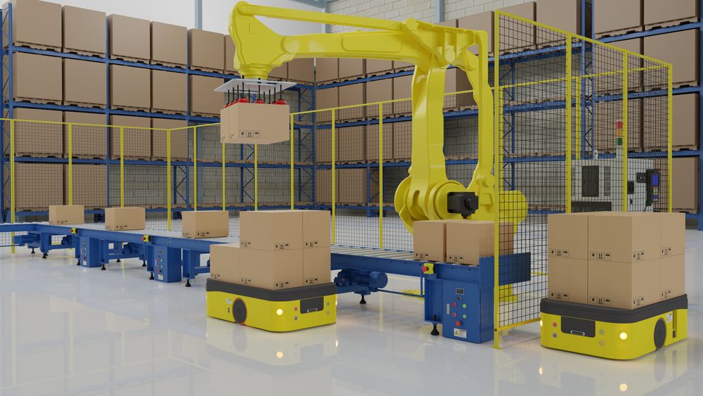 Palletizing robot with screen